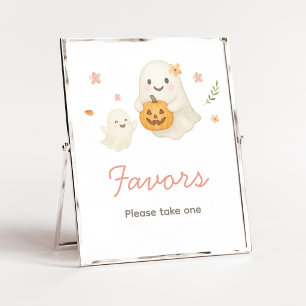 Poster Pancarte de cadeaux de fête d'Halloween Little Boo