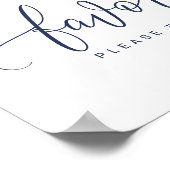 Poster Pancarte de cadeaux de mariage - Écriture rebondis (Coin)