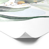 Poster Pancarte de cadeaux Fleurs bleues poussiéreuses et (Coin)