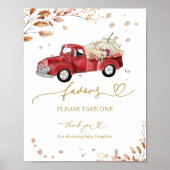 Poster Pancarte de cadeaux pour bébé pour camionnette vin (Devant)