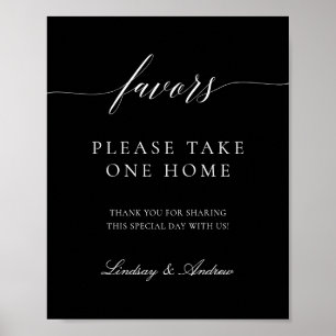 Poster Pancarte de cadeaux pour les invités de la fête de