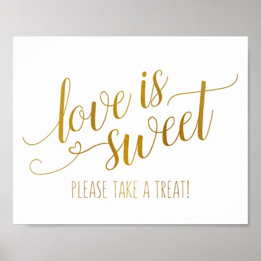 Poster Pancarte de calligraphie « L'amour est doux » | Fe (Devant)