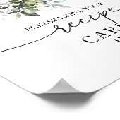 Poster Pancarte de cartes de recette de douche de mariée  (Coin)