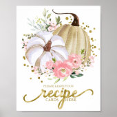 Poster Pancarte de Cartes de Recette pour une Baby Shower (Devant)