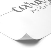 Poster Pancarte de cartes et cadeaux calligraphiés gris a (Coin)