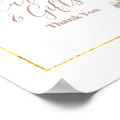 Poster Pancarte de cartes et cadeaux de fleurs roses de c (Coin)