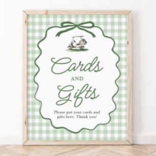 Poster Pancarte de cartes et cadeaux de golf à nœud papil