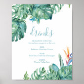 Poster Pancarte de cocktails pour mariage sur la plage th (Devant)