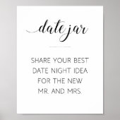 Poster Pancarte de conseils de mariage pour un bocal d'id (Devant)