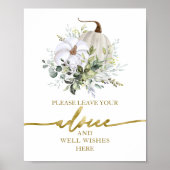 Poster Pancarte de conseils et vœux de mariage automnal à (Devant)