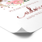 Poster Pancarte de conseils pour une baby shower automnal (Coin)