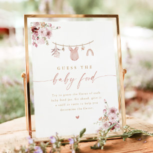 Poster Pancarte de devinette de nourriture pour bébé sur