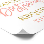 Poster Pancarte de distanciation sociale fleur Anthurium  (Coin)