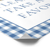 Poster Pancarte de faveur de douche bébé Canard Gingham B (Coin)