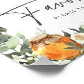 Poster Pancarte de faveurs de abeille de miel de fleur d' (Coin)