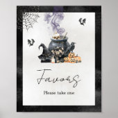 Poster Pancarte de faveurs de bébé de chaudron de sorcièr (Devant)