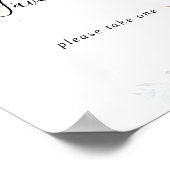 Poster Pancarte de Faveurs de Calligraphie d'Eucalyptus D (Coin)