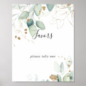 Poster Pancarte de Faveurs de Calligraphie d'Eucalyptus D (Devant)