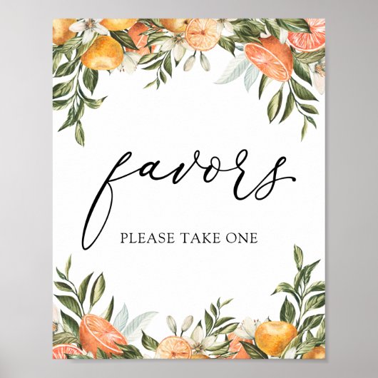 Poster Pancarte de Faveurs Petits Clementines Mignons et  (Devant)