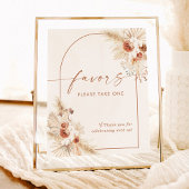 Poster Pancarte de Favors Boho Terracotta | Mariage Champ