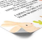 Poster Pancarte de fête d'anniversaire pour le lapin de P (Coin)