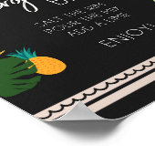 Poster Pancarte de Fête d'Anniversaire Tropicale Bar à Ma (Coin)