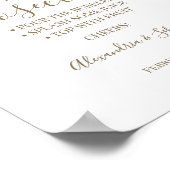 Poster Pancarte de Fête de Fiançailles Prosecco Fleurie (Coin)