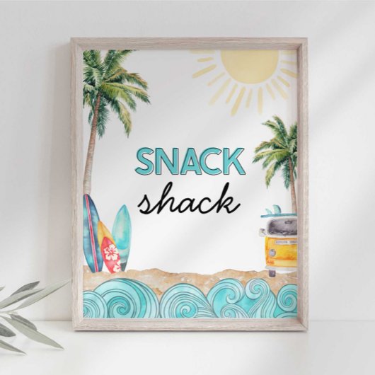 Poster Pancarte de fête Snack Shack