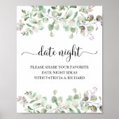 Poster Pancarte de jarre de nuit de date de douche de mar (Devant)