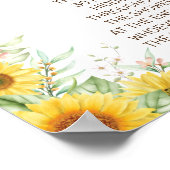 Poster Pancarte de jeu de baby shower "Sunflower Ring Rin (Coin)