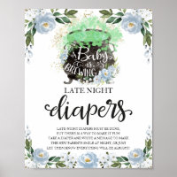 Pancarte de jeu de couches pour bébé la nuit d'Hal
