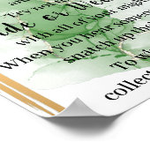 Poster Pancarte de jeu de douche à pince à linge Palmier  (Coin)