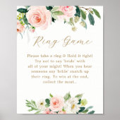 Poster Pancarte de jeu de la bague florale pour mariage (Devant)