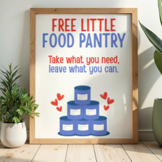 Poster Pancarte de la petite armoire à provisions gratuit