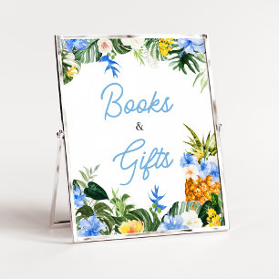 Poster Pancarte de livres et cadeaux pour Baby Shower Alo