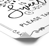 Poster Pancarte de mariage à l'ancienne sur les plantes b (Coin)