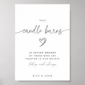Poster Pancarte de mariage à l'écriture calligraphique Ce (Devant)