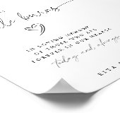 Poster Pancarte de mariage à l'écriture calligraphique Ce (Coin)