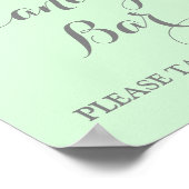 Poster Pancarte de mariage au bar à bonbons Rose Fleurs a (Coin)