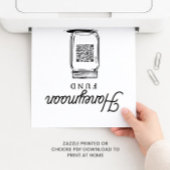 Poster Pancarte de mariage avec code QR pour le pot de fo