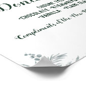 Poster Pancarte de mariage Baby Shower de bar à beignets  (Coin)