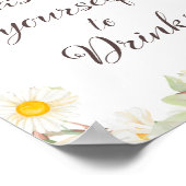 Poster Pancarte de mariage | Baby Shower thème Daisy de p (Coin)