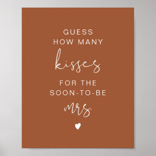 Poster Pancarte de mariage Boho CORIANDER Devinez combien