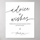 Poster Pancarte de mariage Conseils et Vœux EVERLEIGH (Devant)