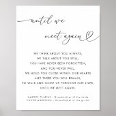 Poster Pancarte de mariage Heart Script jusqu'à ce que no (Devant)