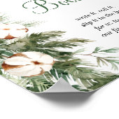 Poster Pancarte de mariage : Message d'hiver au pin dans  (Coin)