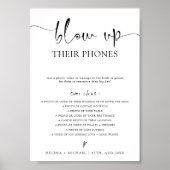 Poster Pancarte de mariage Modern Minimal Blow Up Their P (Devant)