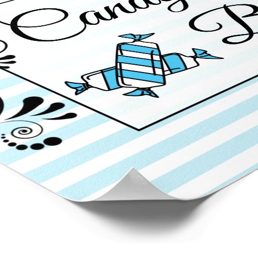 Poster Pancarte de mariage ou baby shower Candy Bar (Coin)