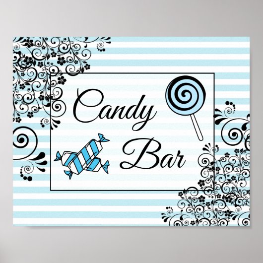 Poster Pancarte de mariage ou baby shower pour bar de bon (Devant)
