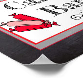 Poster Pancarte de mariage ou de baby shower avec bar à b (Coin)